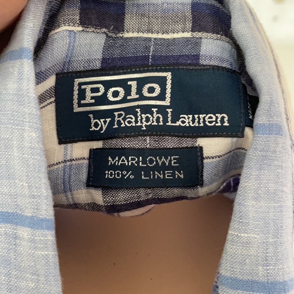 Polo Ralph Lauren Marlowe 100% linen shirt L EUC - Picture 4 of 4
